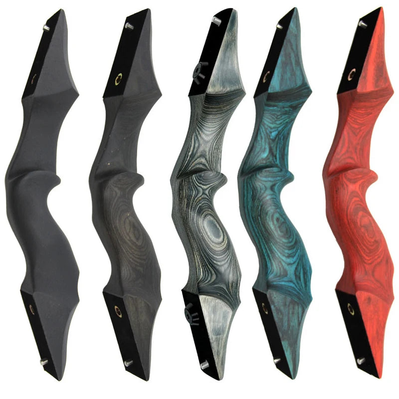 20-60lbs 60inch Archery Blue Recurve Bow Longbow Takedown Bow Limb Right Left Hand Longbow for Hunting Shooting