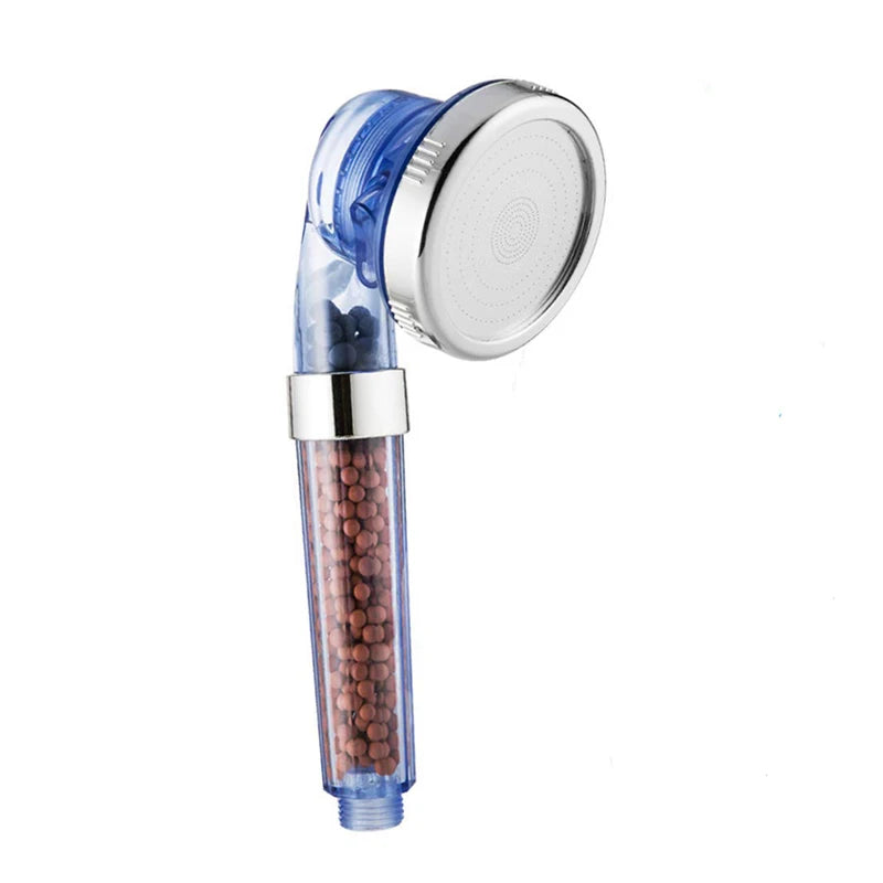 New 3 Modes Filtered Shower Head for Hard Water Handheld High Pressure Showerhead with Mineral Stones Eco Spa Bathroom Shower