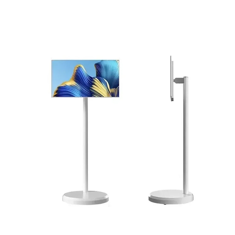 27 Inch Portable Smart TV Monitor Wireless Interactive Display Built-in Touch Screen Swivel Floor Stand for Home Office