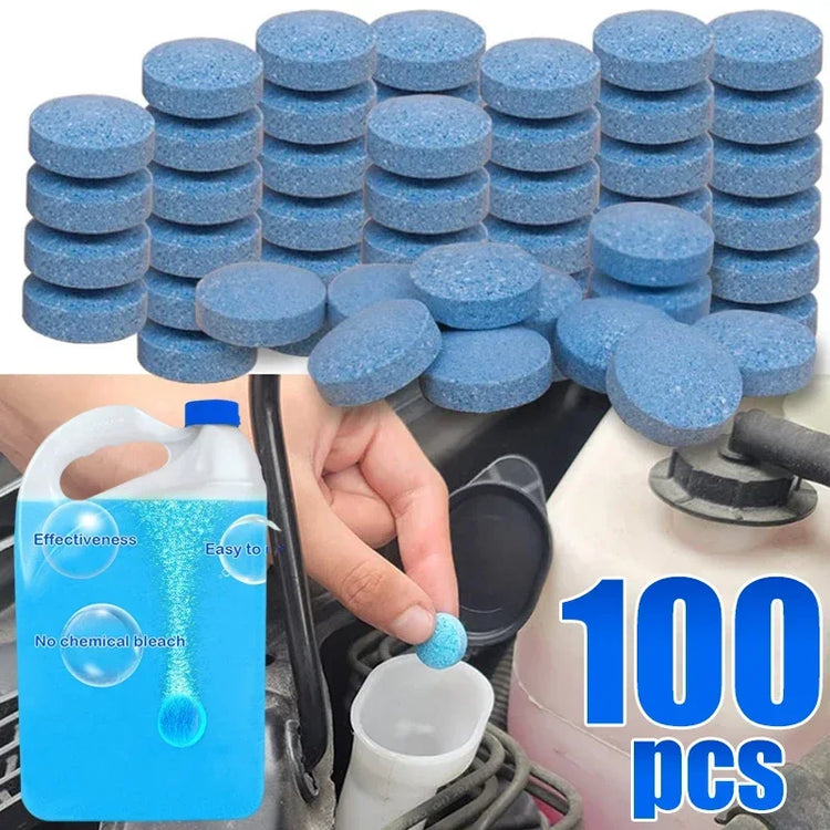 Car Windshield Glass Concentrated Washer Tablets Car Effervescent Washer Fluid Wiper Glass Solid Cleaning Tablets for Car Window
