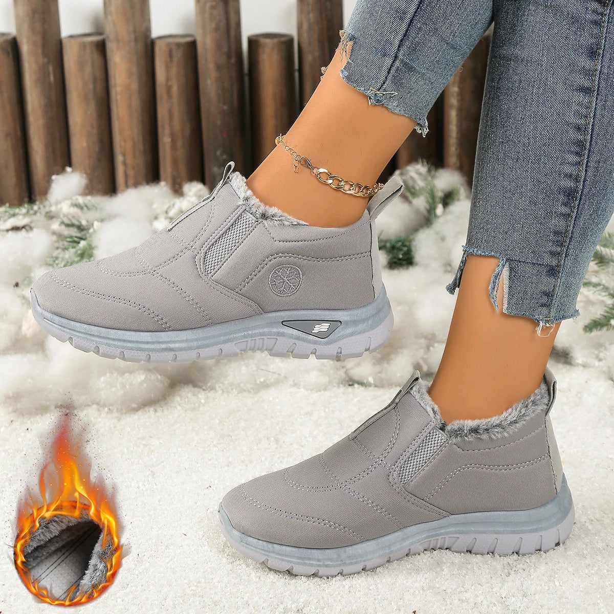 Women's Boots, lightweight Women's Shoes, Thickened Fleece Comfortable Soft-Soled Women's Casual Shoes, Free Shipping Shoes