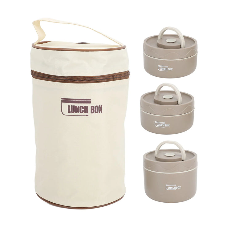 Thermal Lunch Box  304 Stainless Steel Multifunction Portable Insulated Lunch Container with Thermal Bag For School Student