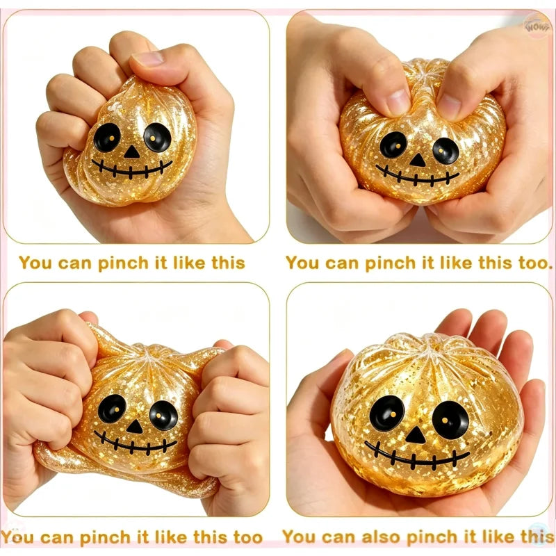 Halloween Simulation Dumpling Pectin Squishy Rebound Soft Squeeze Stress Ball Box Anti-Stress Toy Sensory For Creative Gift