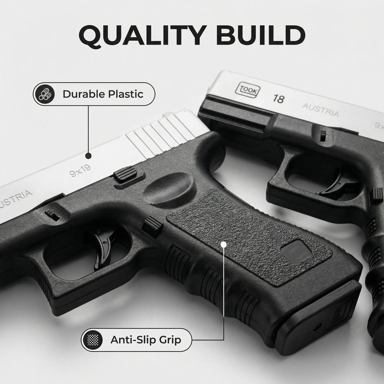 G18 Plastic Toy Gun Fires Powerful and Long-Range Soft Rubber Bullets Outdoor Sports Shooting Game Props