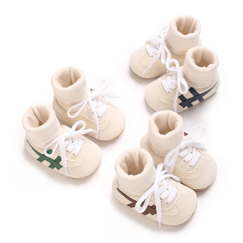 Spring and Autumn Baby Shoes for Boys and Girls 0-1 Years Old Shoes and Socks Do Not Drop Soft Bottom Anti Slip Sneakers 6-12M
