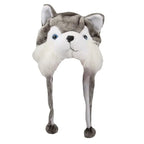 Fashionable Children's Winter Hat Plush Tiger Head Design Scarf Neck Protection Halloween Performance Cap Kids Warm Cozy Hat