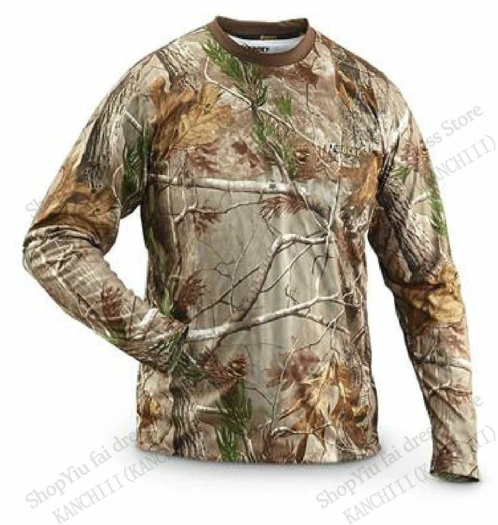 Mens Real Tree Fishing Hunting Tactics Camouflage 3d Print T-shirt Men Women Fashion Outdoor Sports Camo Tops Tees Mens Clothing