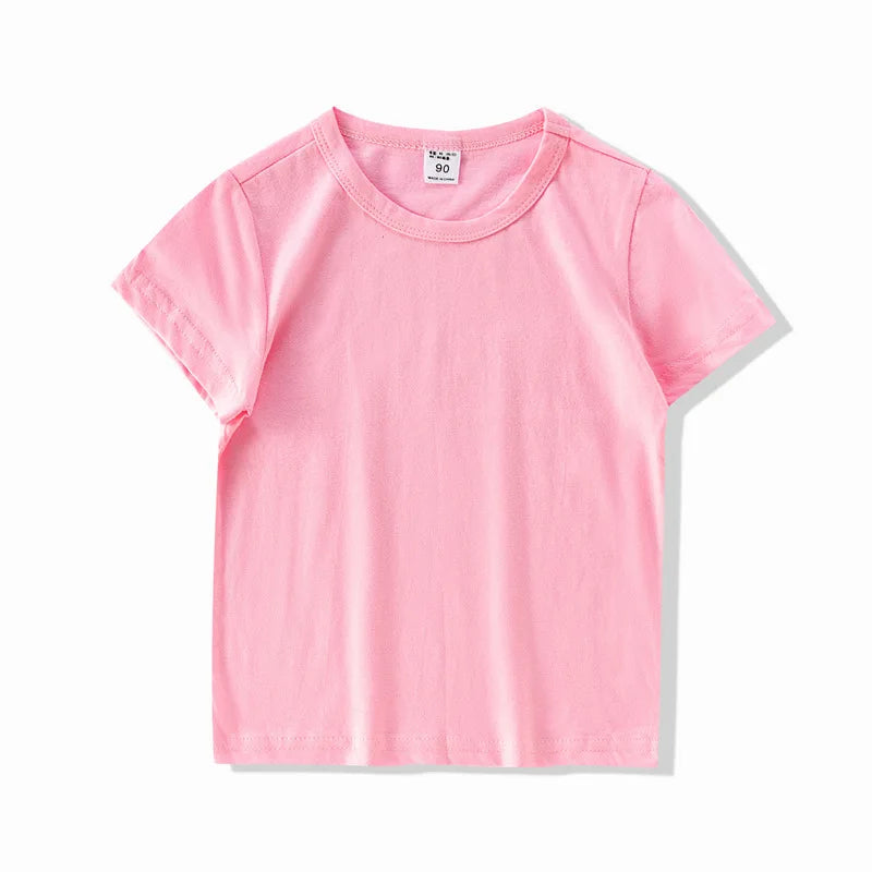 Autumn Spring Cotton Children T-shirt  Boys Girls Tees Long Sleeve White Shirt Kids Tops Baby Clothes Solid Black Blue Yellow