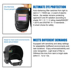 Welder Mask Auto Darkening Large View True Color Lens Solar Power Welding Mask Welding Helmet For Arc Weld Grind Cut