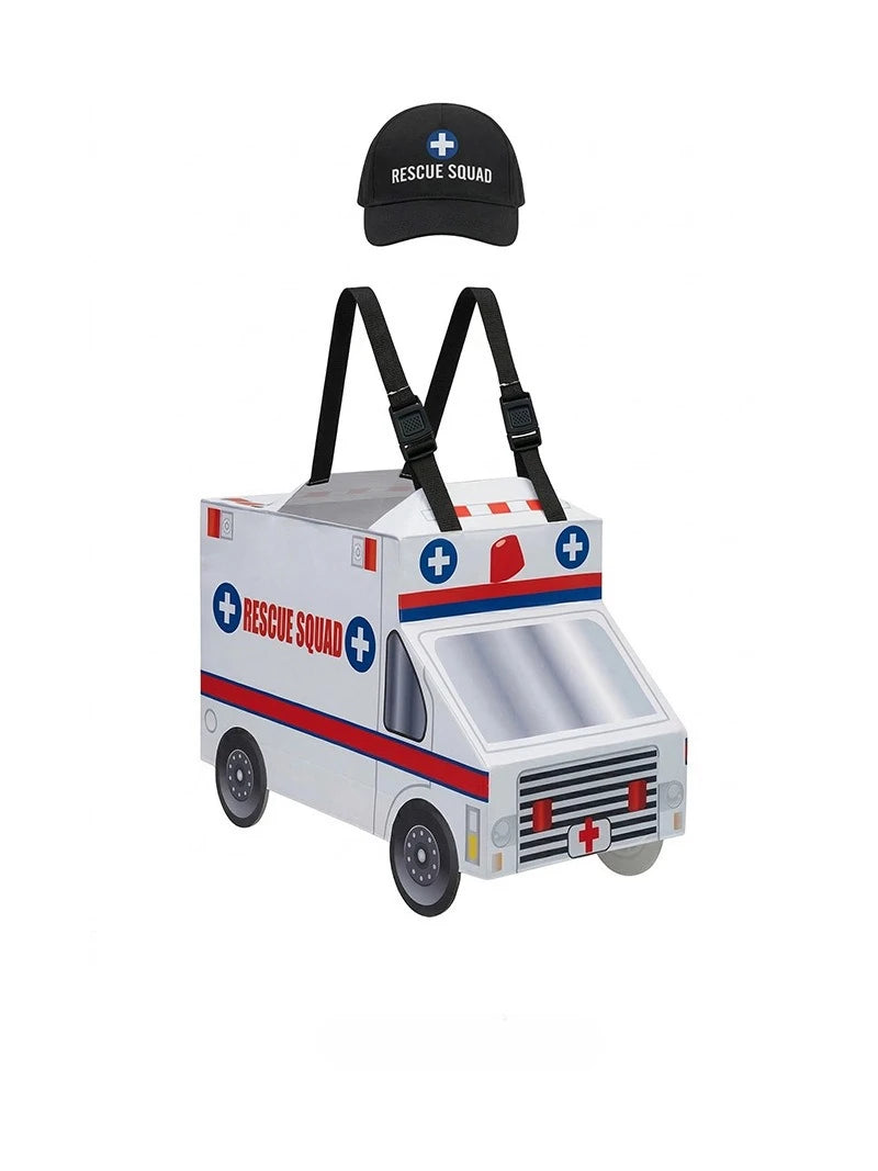 Children Happy Day Festival Cars Cosplay Jumpsuit Police Car Fire Truck Ambulance Cosplay Costumes for Kids Performance Wear
