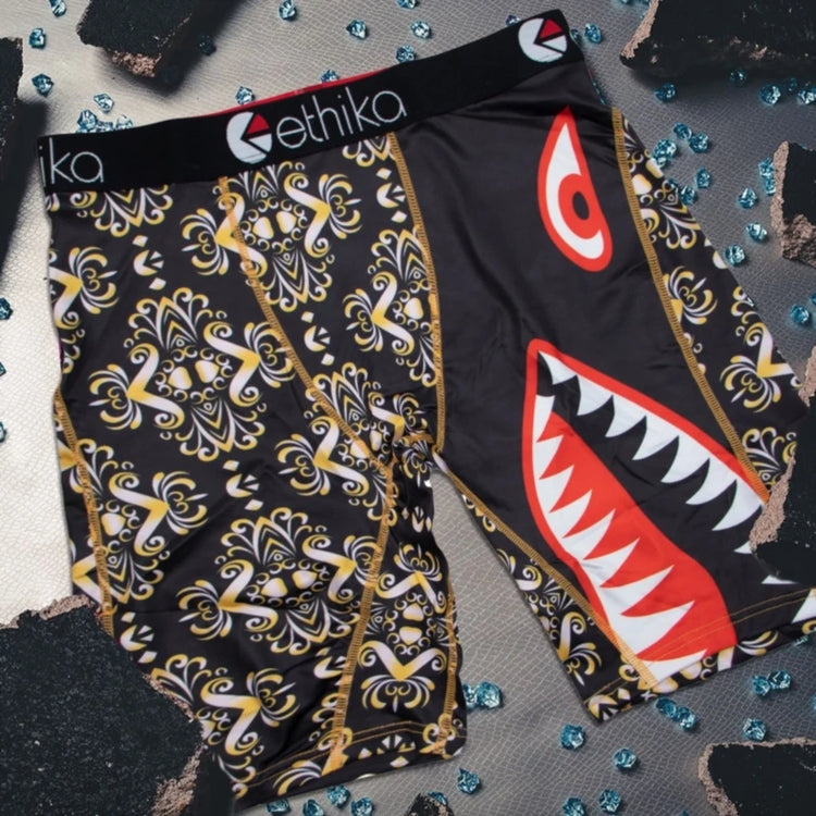 ETHIKA 1Pcs Men Underwear Boxers Breathable Mesh Crotch Man Underpants Plus Size Mens Panties L-3XL Printed Men's Boxers Briefs