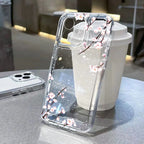 Transparent Flower Phone Case For iPhone 11 Case for iPhone 13 15 14 12 16 Pro Max XR XS X 7 8 SE Aesthetic Floral Cover Funda