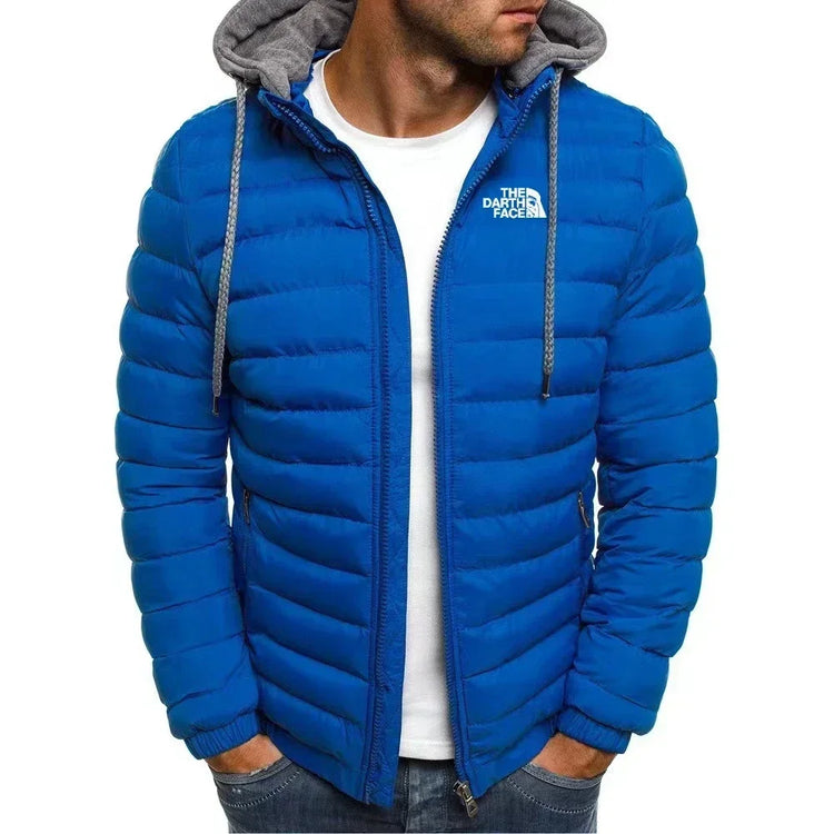 Men's Thick Hooded Zipper Insulated Winter Coat, Fits Well, Fashionable and Versatile, Suitable for Outdoor and Business Travel,