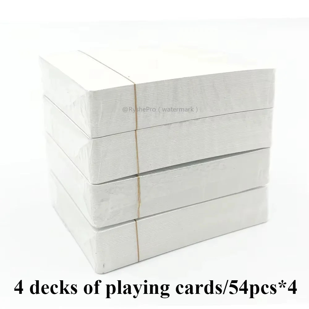 Blank Playing Cards 54PCS Two-sided White Blank Index Flash Cards To Write on Printable Study Learning DIY Gift Game Cards