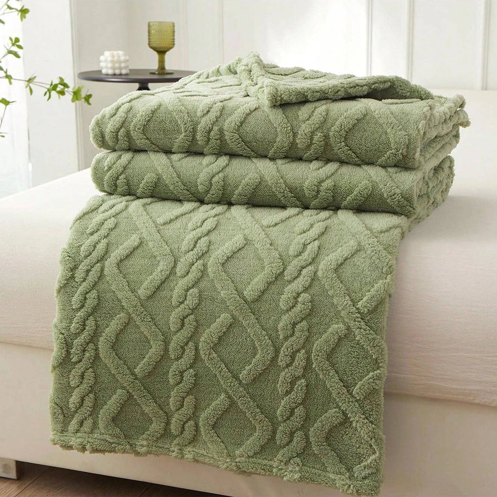 1pc Single-Layer Coral Fleece Blanket, Lightweight & Multi-Purpose Blanket Bed Cover,For Living Room Sofa Cover, Nap Blanket
