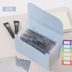 Macaron High-Aesthetic Multi-Layer Accordion File Folder Compact Portable Nail Art Organizer For Nail Stamping Plate Storage