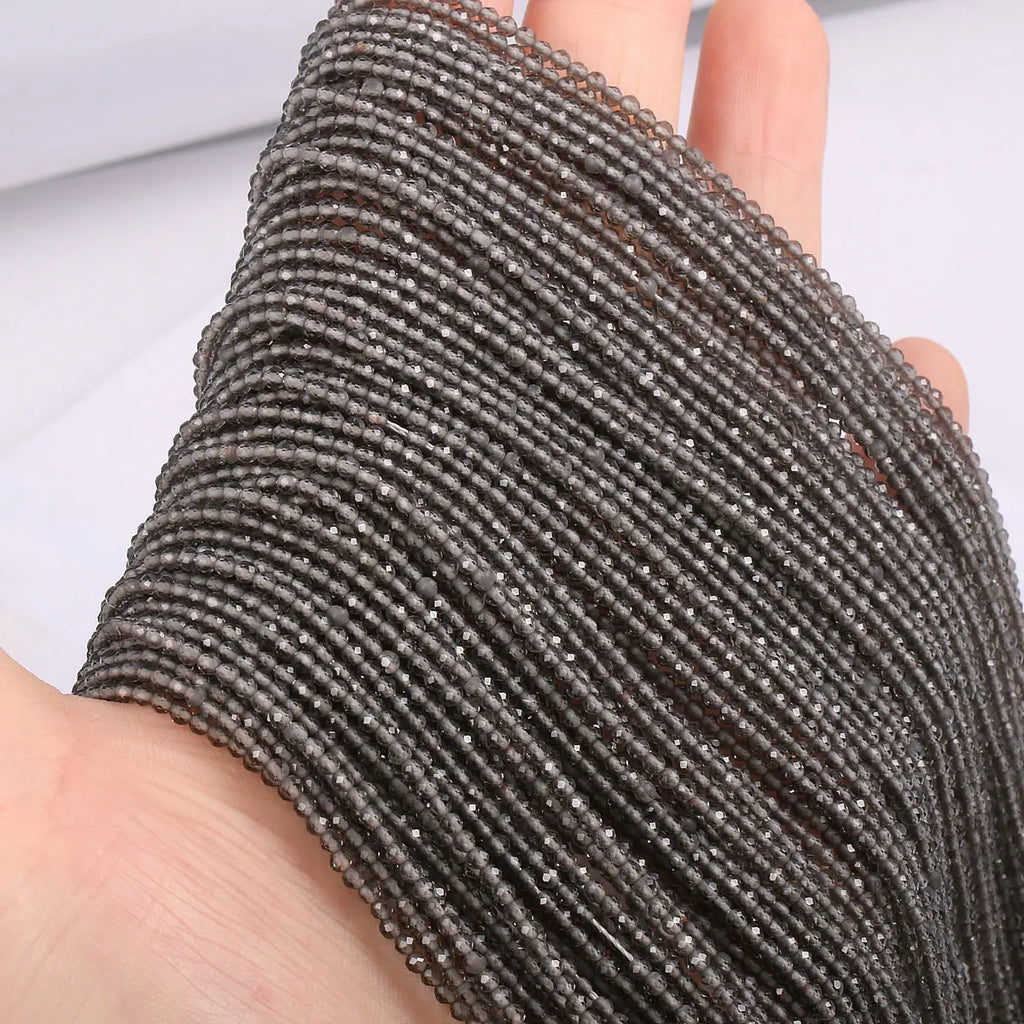 5 Strands 2mm 3mm Natural Stone Small Beads Hydro Round Faceted Crystal Spacer Glass Beads Bracelet DIY Jewelry Making Necklace