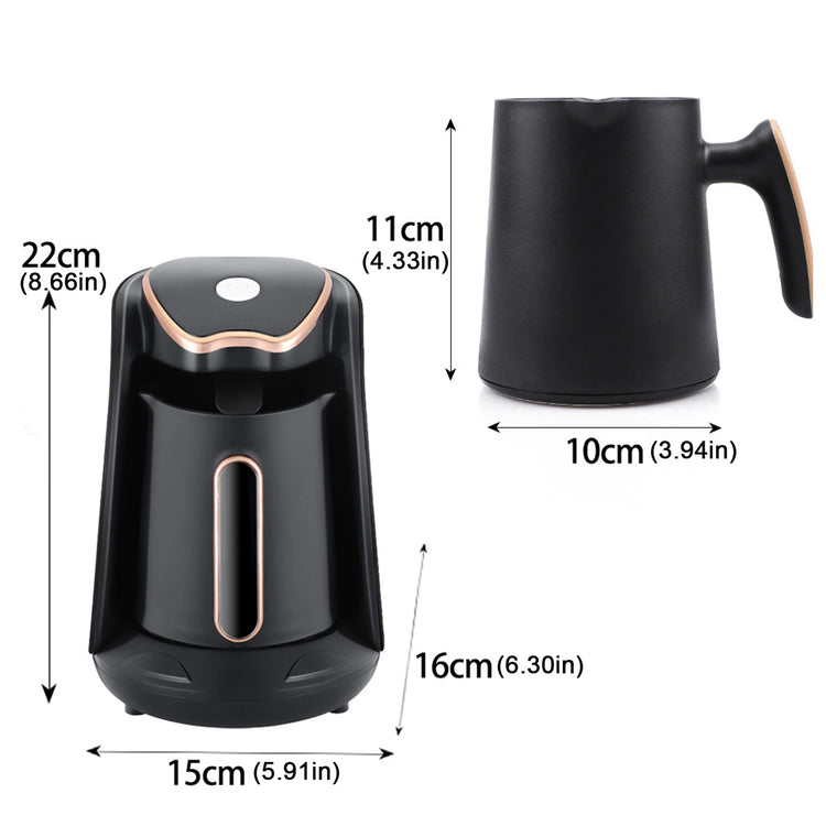 250ML Automatic Turkish Coffee Maker 600W Automatic Turkish/Greek Coffee Machine Electric Turkish Coffee Pot for Coffee Tea Milk