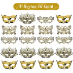 20-120Pcs Masquerade Masks Bulk Venetian Carnival Masks Vintage Antique Party Masks for Women Men Mardi Gras Prom Halloween