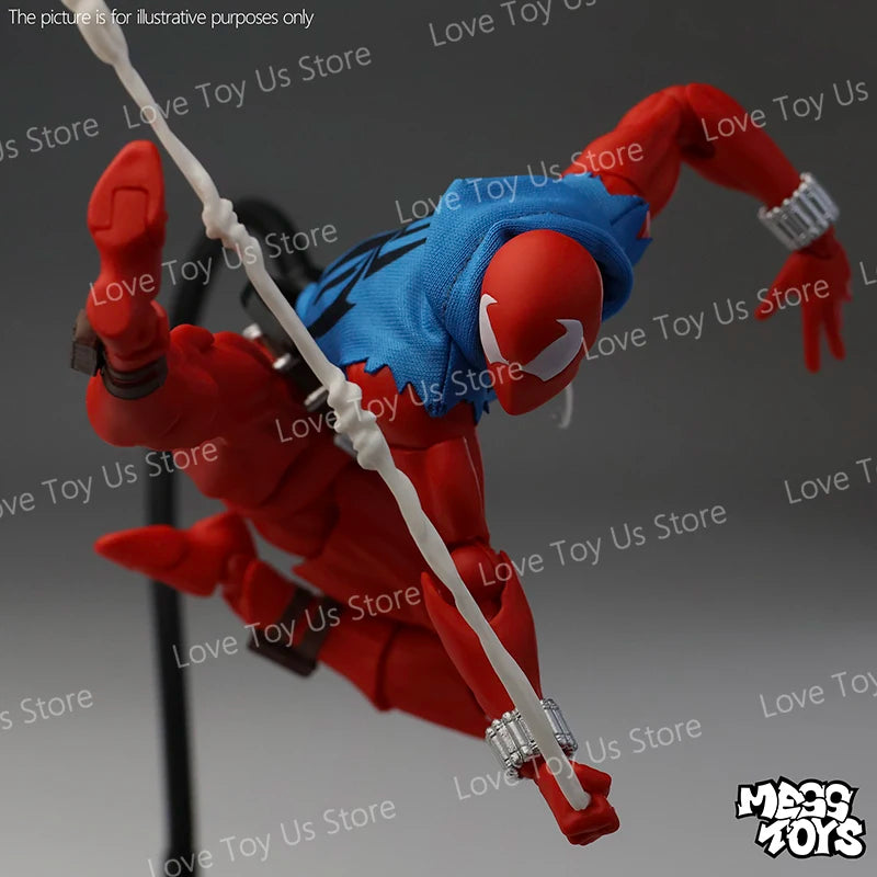 Original Mess Toys Scarlet Hero Scarlet Spiderman Messtoys Spider Man Anime Action Figure Figurine Statue Model Gifts Toys
