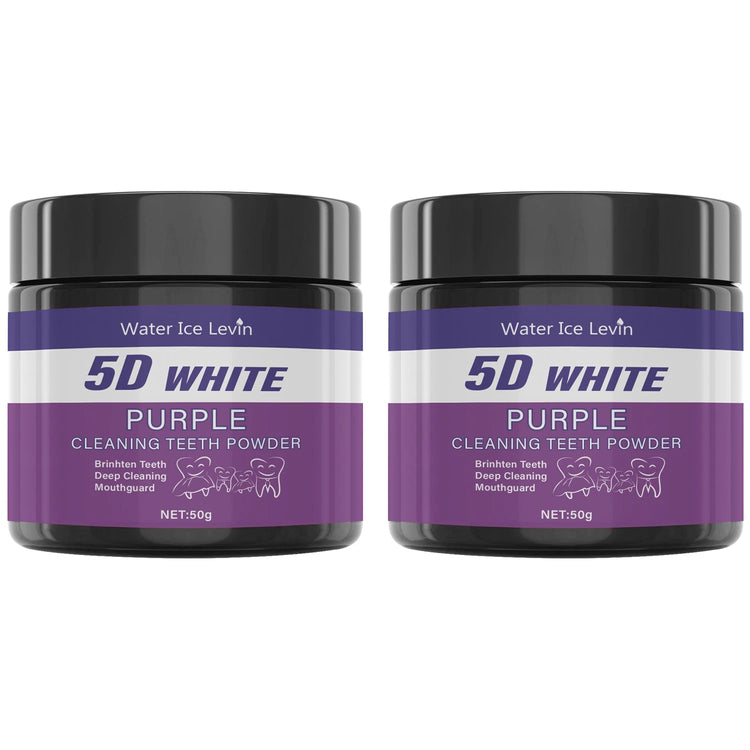 Purple Tooth Cleaning Powder - Sulfate-Free, Deep Cleaning and Polishing, Whitens Teeth in 5 Days, Portable for Daily Use and Travel