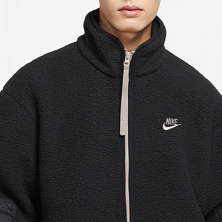 Nike Official Authentic Men's Sport Casual Fleece Warm Stand Collar Jacket DV8183-010