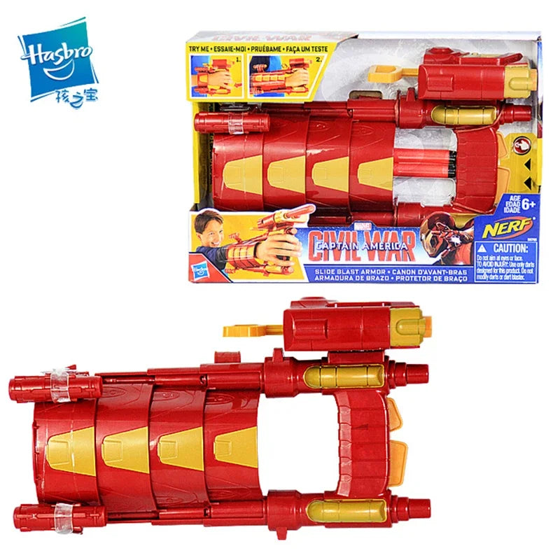Hasbro Marvel AVENGERS3 Iron Man Spider-Man Captain America NERF Assembler Gear Dart Gun Infinity War End Game Launcher Toy
