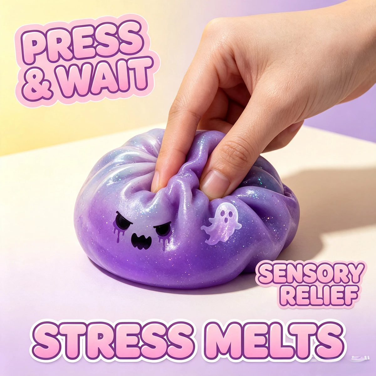 Elastic Decompression Squishies Halloween Ghost Sparkle Money Shark Dumpling Steamed Bun Shape Relaxing Anti-Stress Holiday Gift