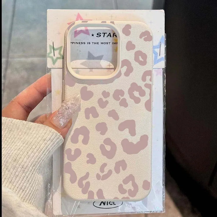 Phone Case For iPhone 16e 16 15 14 13 12 11 Pro Max 16 Plus XS Max X XR Minimalist Leopard Print Lichee Patterns Soft tpu Cover