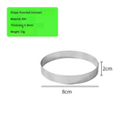 10PCS Round Stainless Steel Tart Ring Heat-Resistant Perforated Molds DIY Mousse Fruit Pie Tartlet Doughnut Mold Kitchen Tools