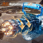 2026 New Rotating Spitfire Gatling Electric Continuous High Pressure Pulse Water Gun with Large Capacity Black Technology Water