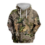 Men and Women Outdoor Fishing Camping Hunting Clothing Spring and Autumn Maple Leaf Camouflage 3D Hoodie Fashion Hooded Jacket