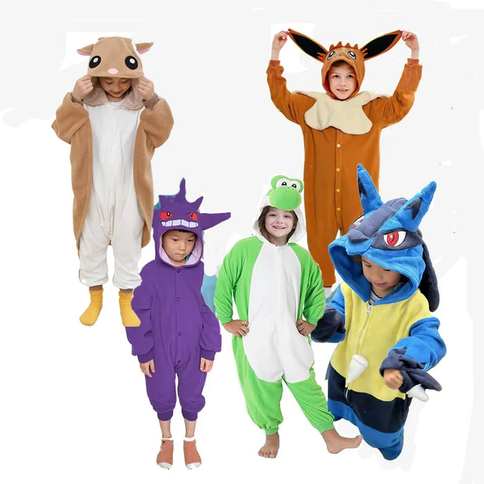 Kids Cosplay Costume Clothes Children Onesies Kigurumi Full Body Sleepwear Whole Pijamas Boys Costume Halloween Christmas Gift