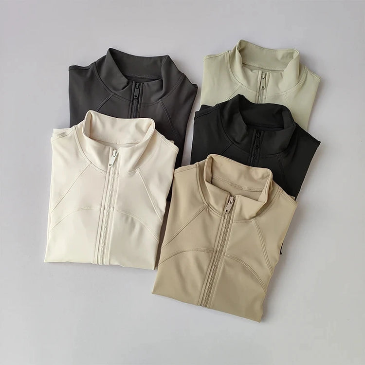 Women's Sports Jackets Quick-drying Running Training Coat Fitness Top Gym Jacket Long Sleeve Sports Jacket Workout Sweatshirt