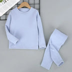 2-Piece Children's Thermal Underwear Suit Boys' Autumn Clothes And Trousers Padded Cotton Sweater Girls' Casual Joker Home Cloth