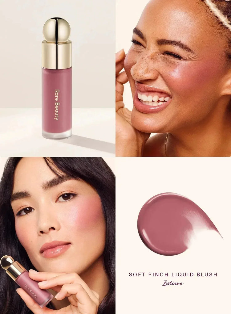 Rare Beauty Liquid Blush Shimmer Powder Blush Elastic Blush Easy-to-Blend Blush Lipstick Highlighter Long-Lasting Makeup Natura