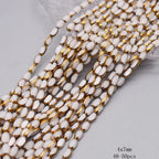 4x7mm 50pcs/lot Briolette Oval Glass Beads Plating Gold Color Crystal Glass Loose Spacer Beads For Beads for Jewelry Making DIY