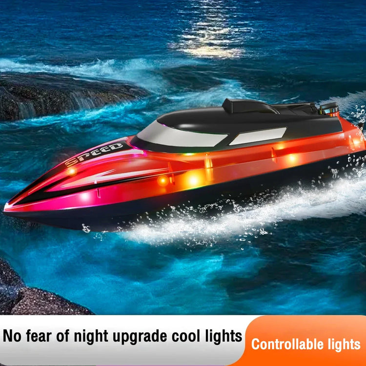 2.4G RC Boats Remote Control Speedboat Water Toy Electric Yacht Boat Double Propeller High Speed RC Ship Children Toys Xmas Gift
