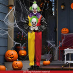 1pcs 2D Halloween Horror Evil Joker Hanging Background Cloth Halloween Terror Atmosphere Indoor and Outdoor Decoration Supplies