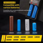 18650 Battery Charger 1/2/4 Slots Dual 18650 Charging 3.7V  Rechargeable Lithium Battery USB Charger For 16340 14500 18650