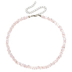 Transparent Crystal Irregular Beaded Choker Necklace for Women Korean Collarbone Clavicle Chain on the Neck Collar Jewelry