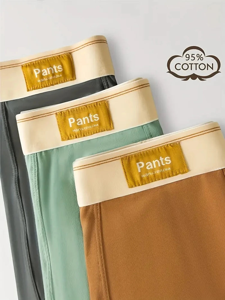 3pcs Men Panties Cotton BoxerShorts Man Underwear Mens Boxers Breathable U Convex Male Underpants Sexy Trunks