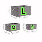 Foldable Storage Basket with Handle Rectangular Desktop Storage Box Home Supplies Underwear Socks Baby Toys Storage Bag