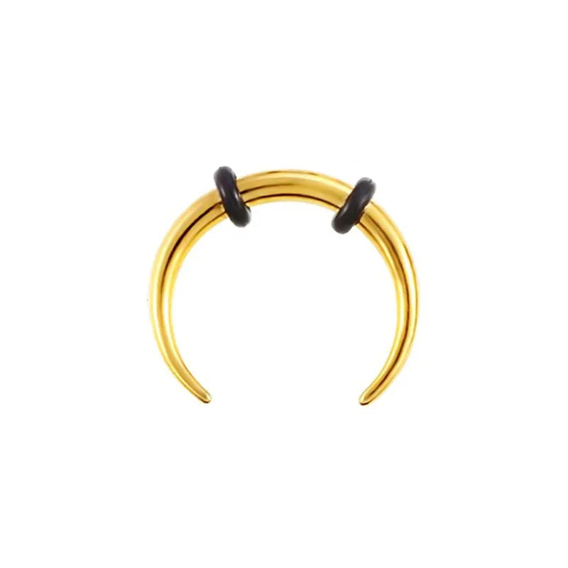 Women Fake Piercing Nose Ring Hoop Septum Piercing Nose Clip Rock HipHoop Stainless Steel Magnet Fashion Body Jewelry Wholesale