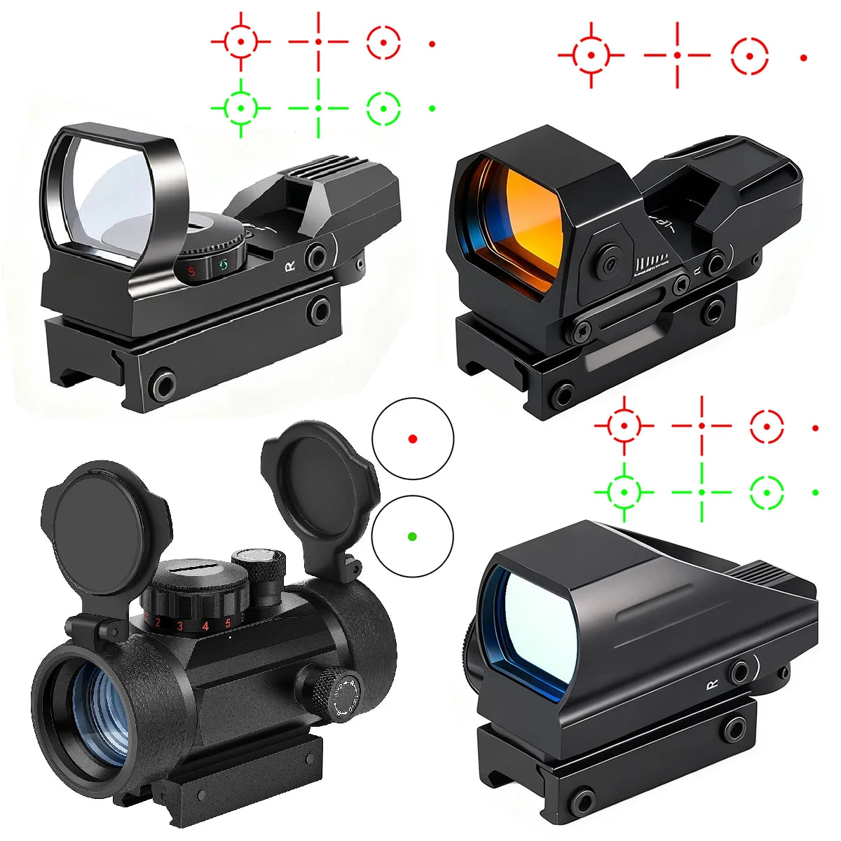 Hot Sales Series HD101AJ HD103 1X40 Red Dot Sight Hunting Optics Sight Holographic Airsoft Sight 4 Reticle Reflex Collimator