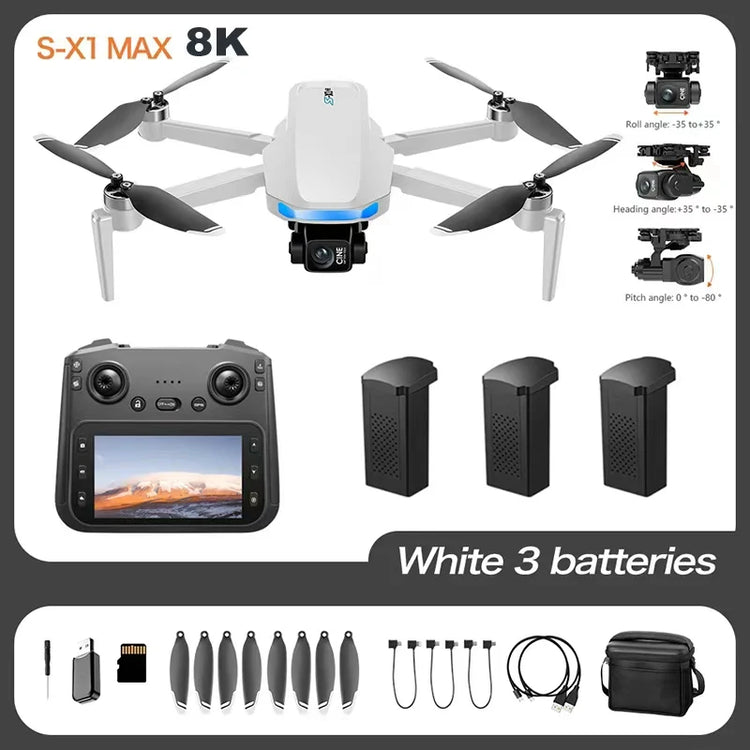 Original S-X1 Drone Aerial Photography Wide Angle Dual Camera WIFI FPV Professional With Brushless RC Foldable Quadcopter Toy