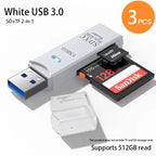 2-in-1 Multi Functional  USB 3.0 Card ReaderMiniSD TFMemoryCardReaderUSBFlashDrive CardreaderAdapter For PCLaptops Accessories
