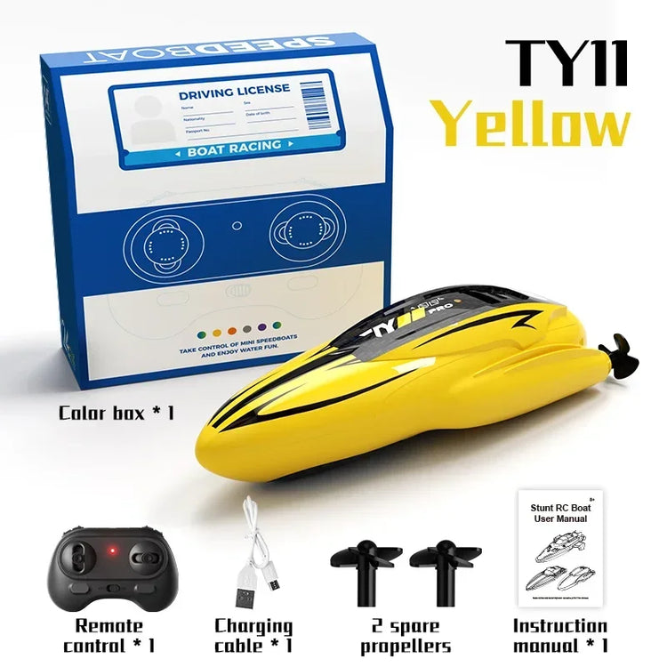 Mini RC Boat High Speed Ship 2.4G Remote Control Toy Rc Speedship With Rechargeable Battery Fast Toy for Boy Children Toys GiftS