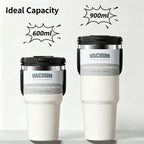 Car Thermal Mug Extra Large Capacity 900/1200ml Stainless Steel VacuumThermal Mug Handheld Portable Outdoor&Sport Water Cup