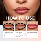 Waterproof Lip Liner Peel Off Tattoo Lipgloss Waterproof Long Lasting Matte Lip Tint Brown Contour Tear-off Lips Stain Cosmetic